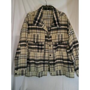 Cato Womens‎ XL Plaid Shacket Shirt Jacket Long Sleeve Button Up SUPER SOFT!!